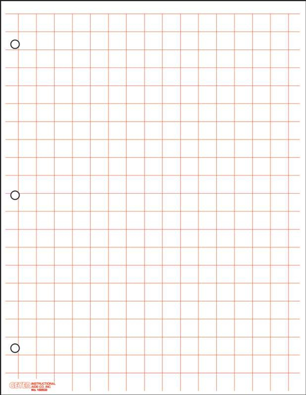 Classic Graph Paper 1 2 SQ Red 500 Sheet Ream Geyer 
