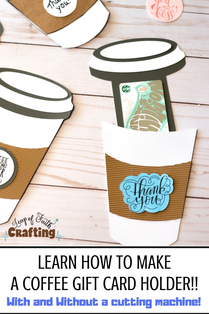 Coffee Cup Gift Card Holder Template FREE PDF And SVG File Leap 