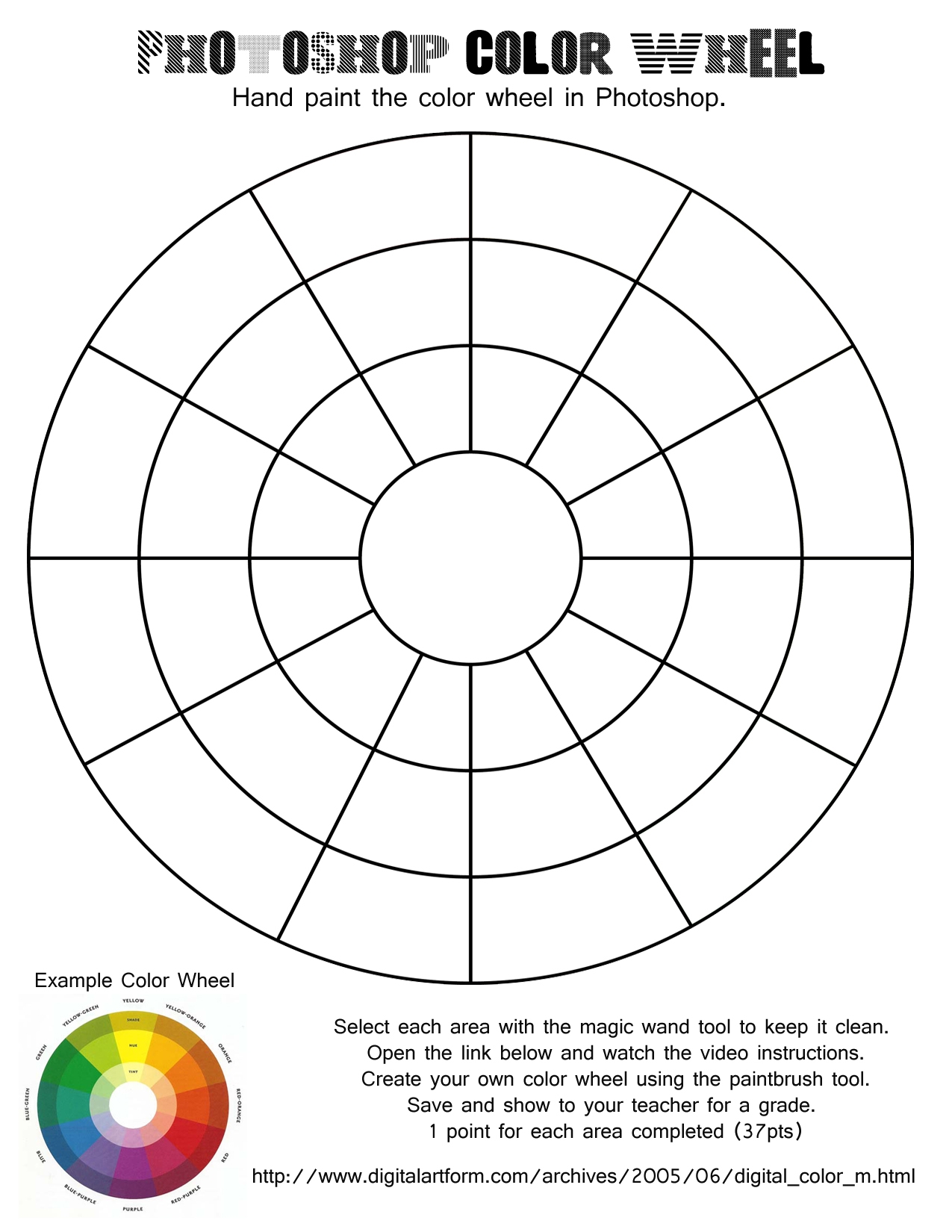 Free Printable Color Wheel Worksheet