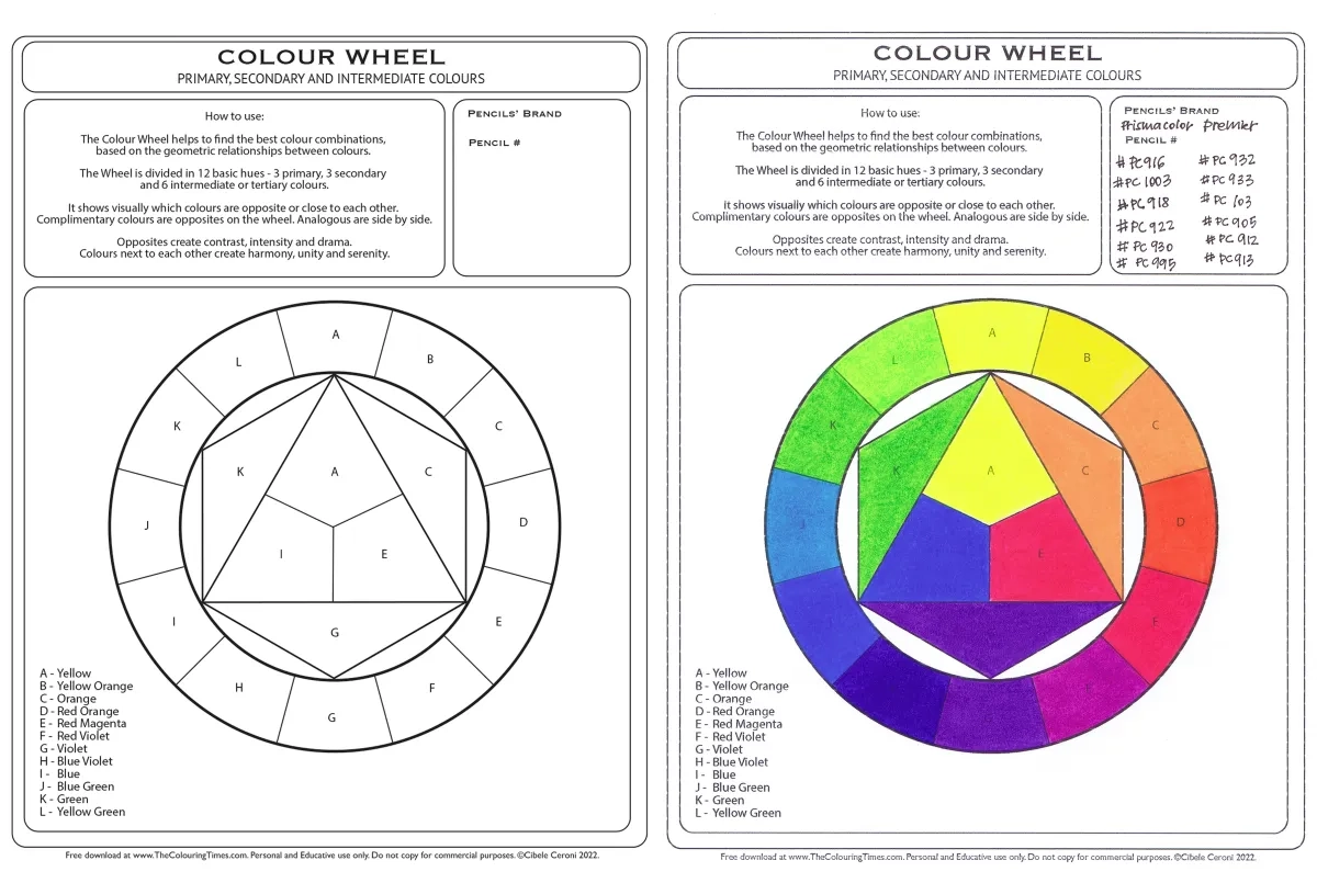 Colour Wheel Guide The Colouring Times