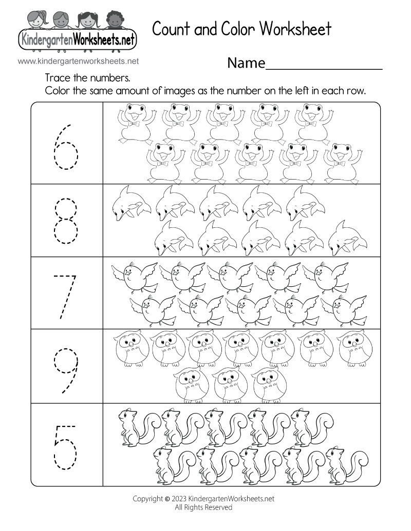 Worksheets Printable Kindergarten