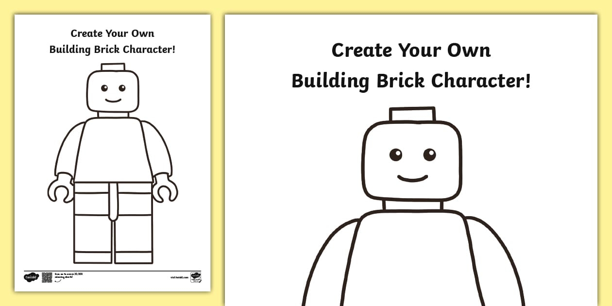 Create Your Own Toy Character Colouring Template Design Art Game