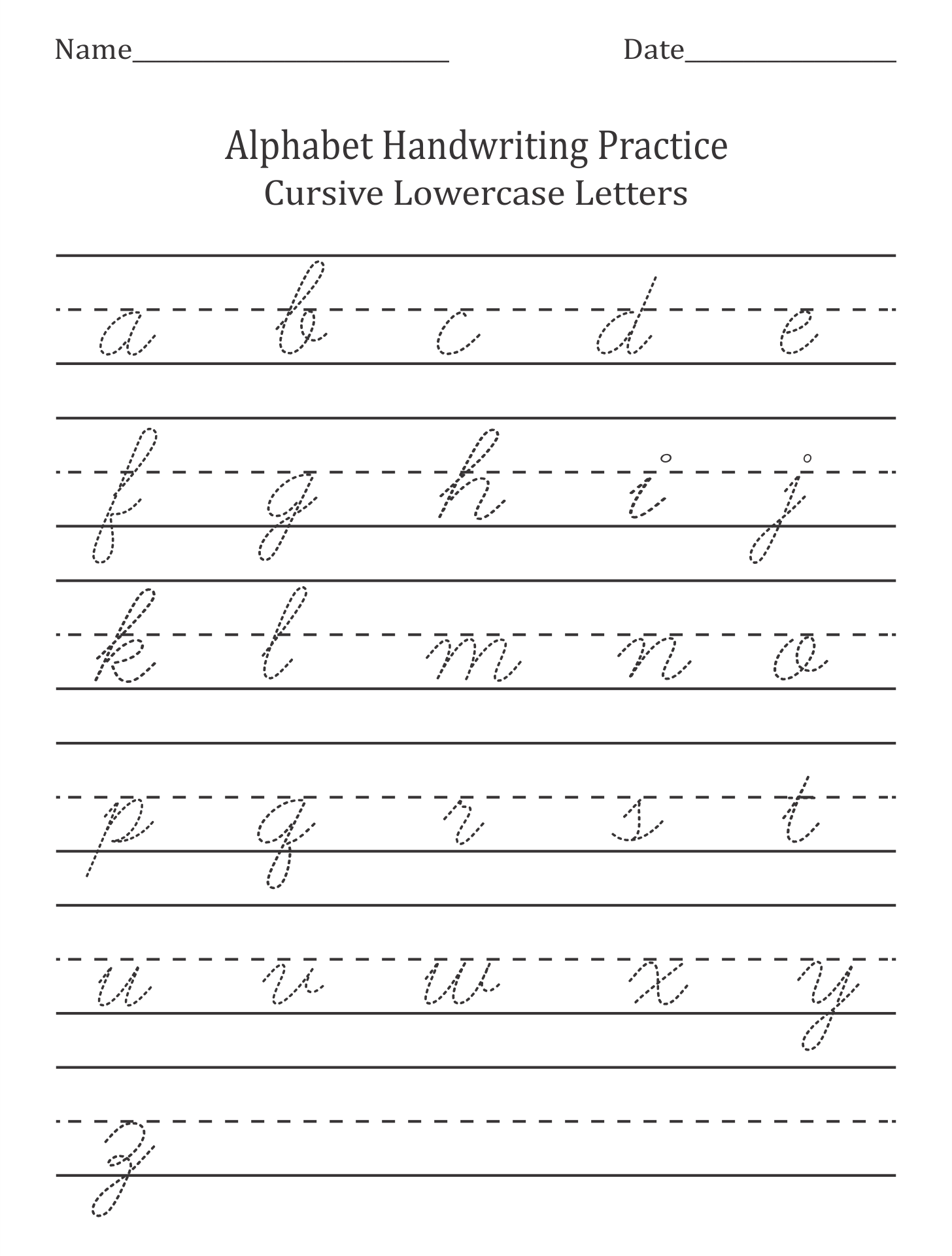 CreatePrintables Cursive Name Tracing Worksheet Worksheets Library