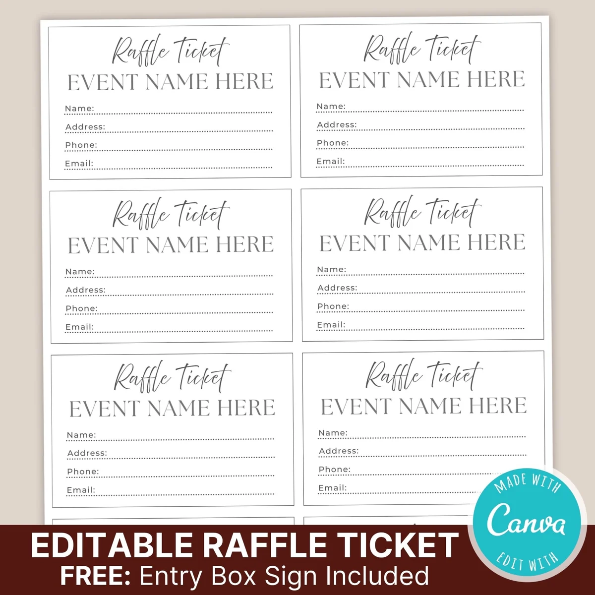 Free Printable Contest Entry Form Template