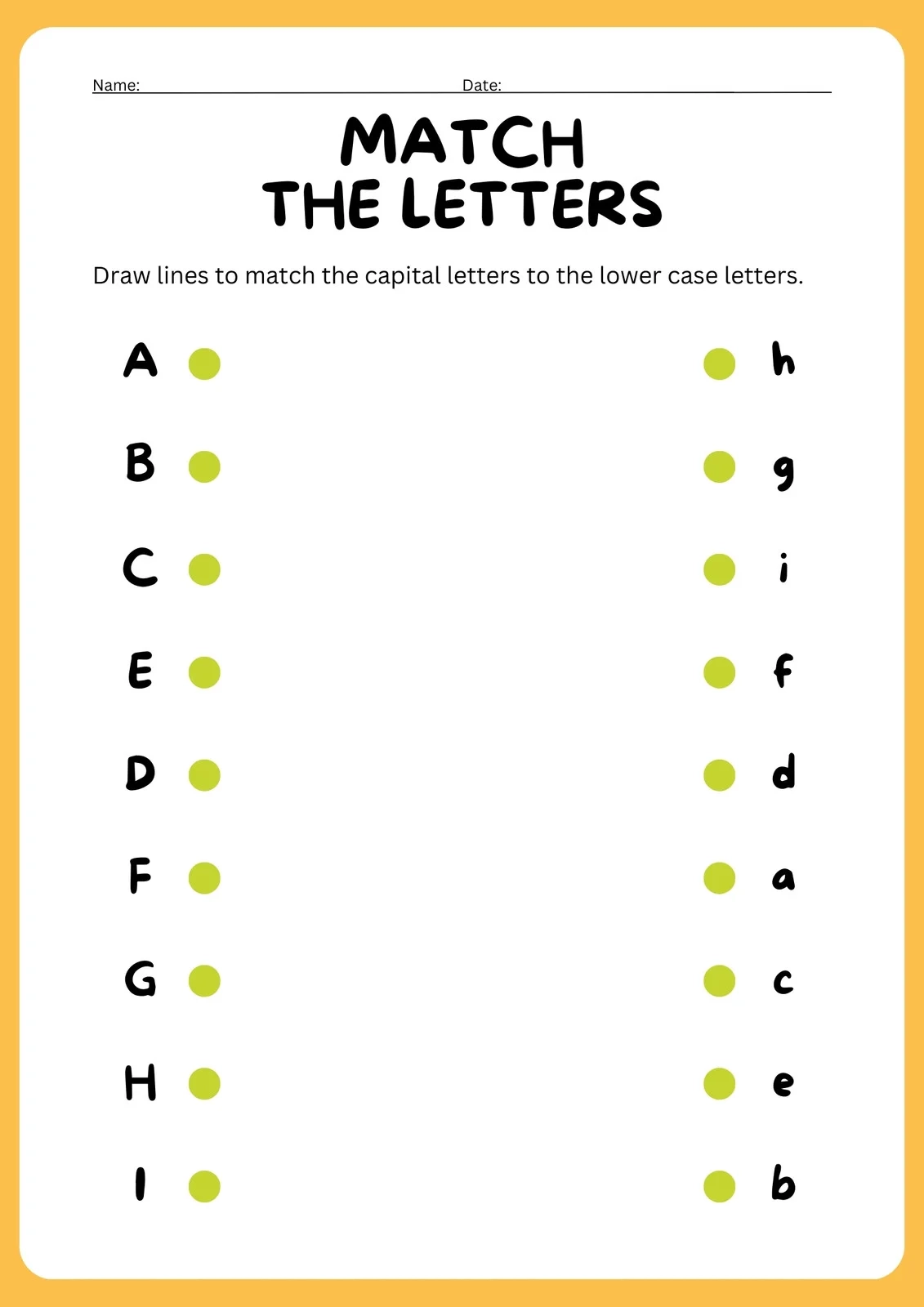 Printable Alphabet Letters Worksheet