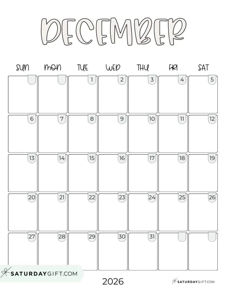 Cute 2026 Calendar Templates Minimal Yet Adorable Printables