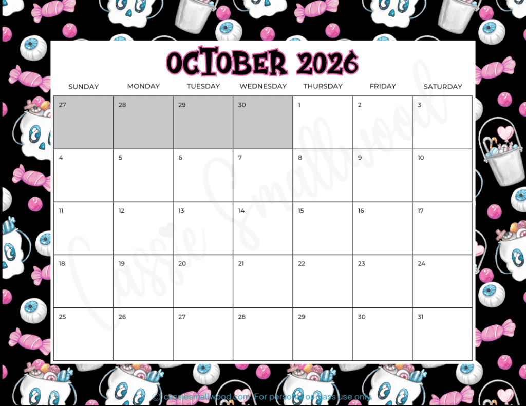 Free Printable 2026 Monthly Calendar With Holidays
