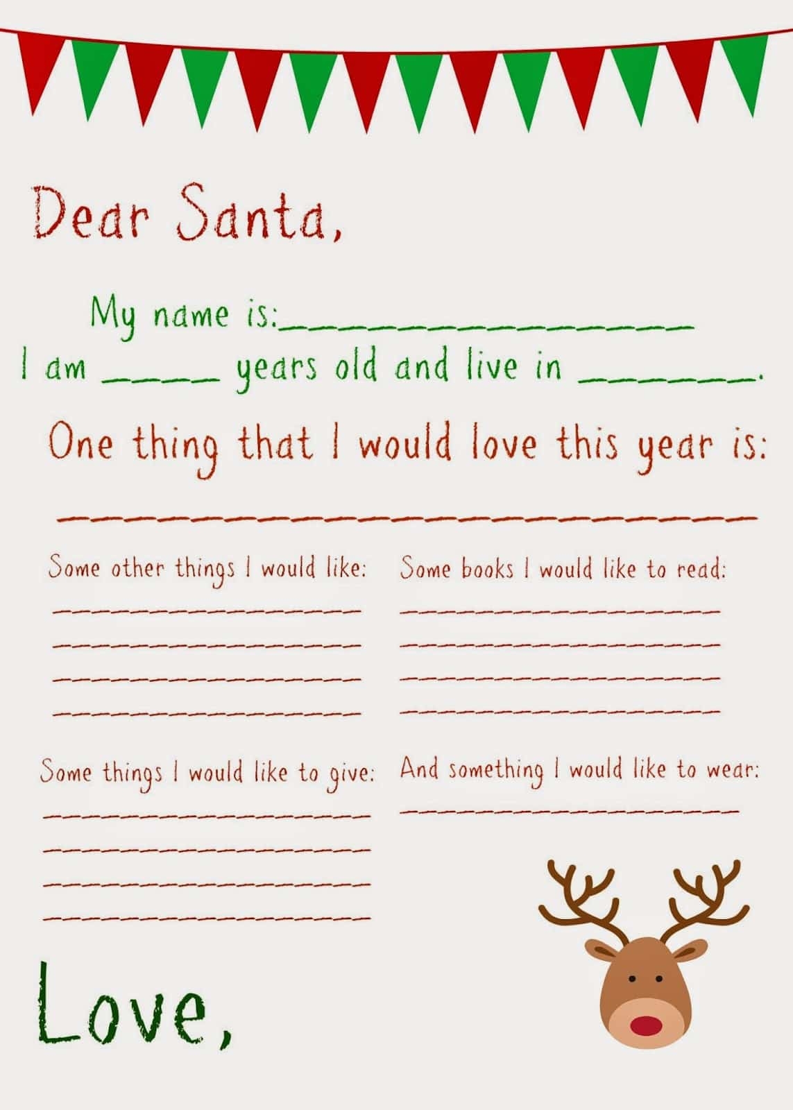 Free Printable Santa Letters Templates