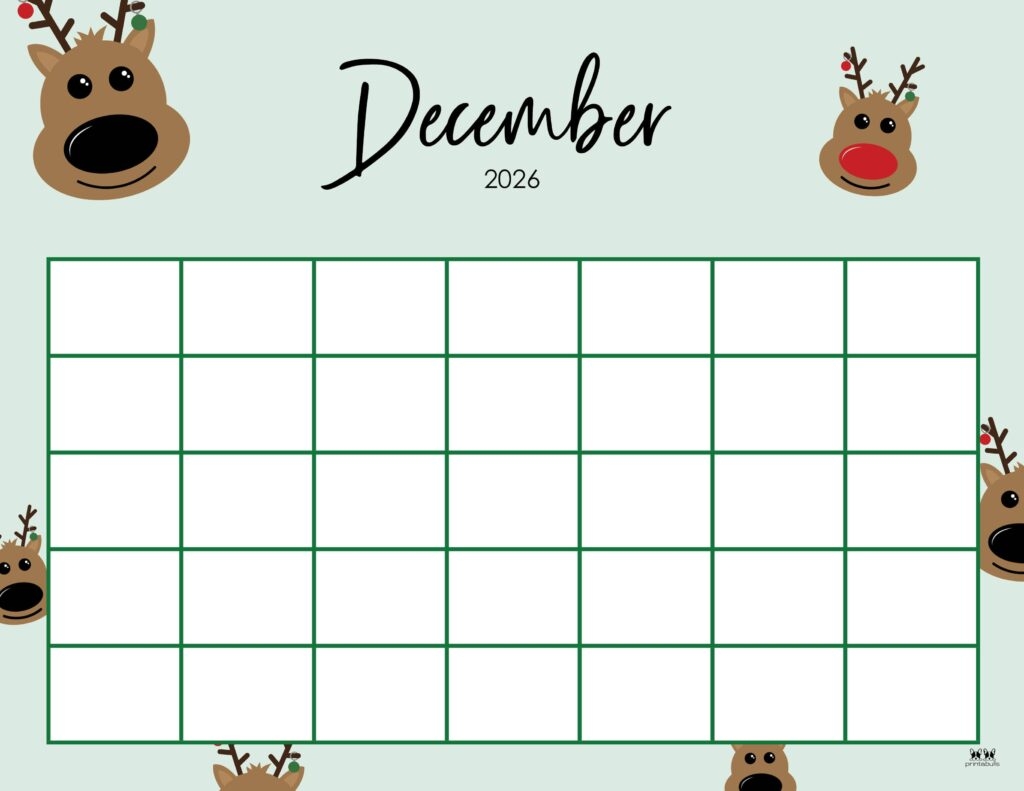 Printable Coloring Calendar Pages December 2026