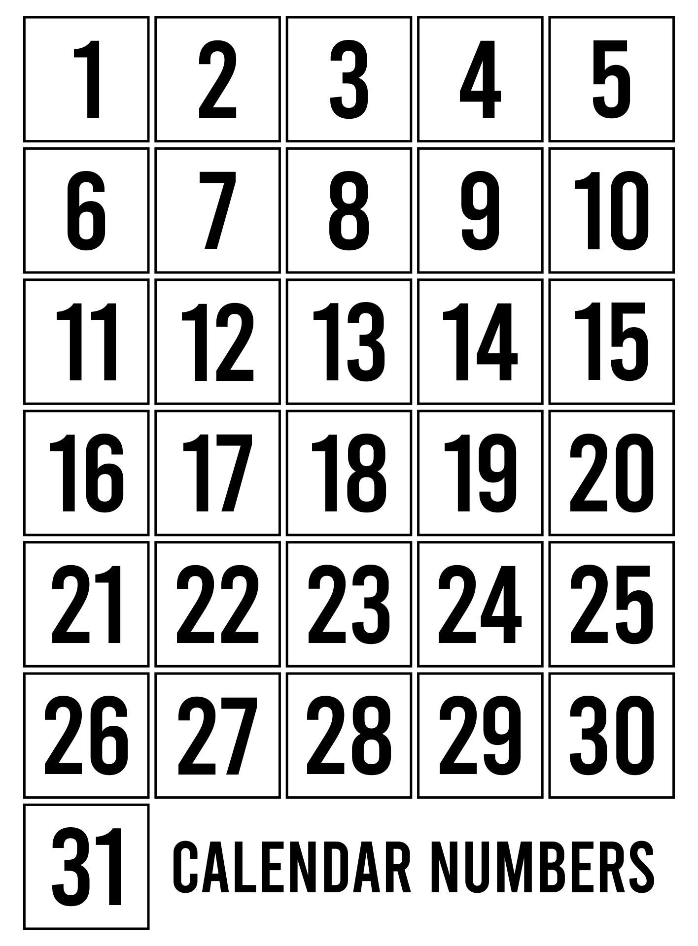 December Calendar Numbers 10 Free PDF Printables Printablee