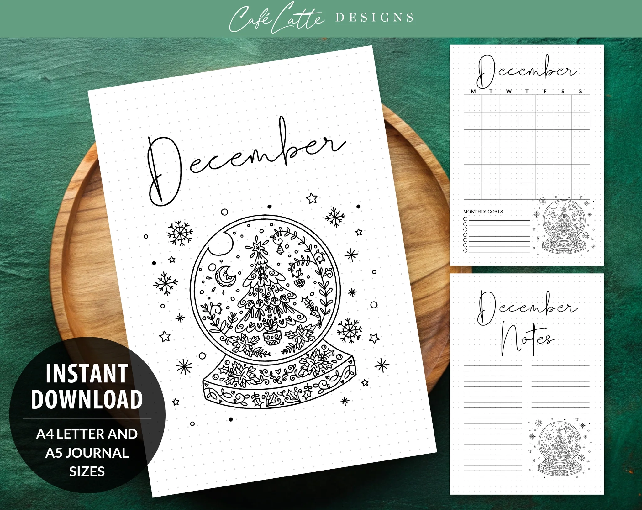 December Calendar Journal Printable