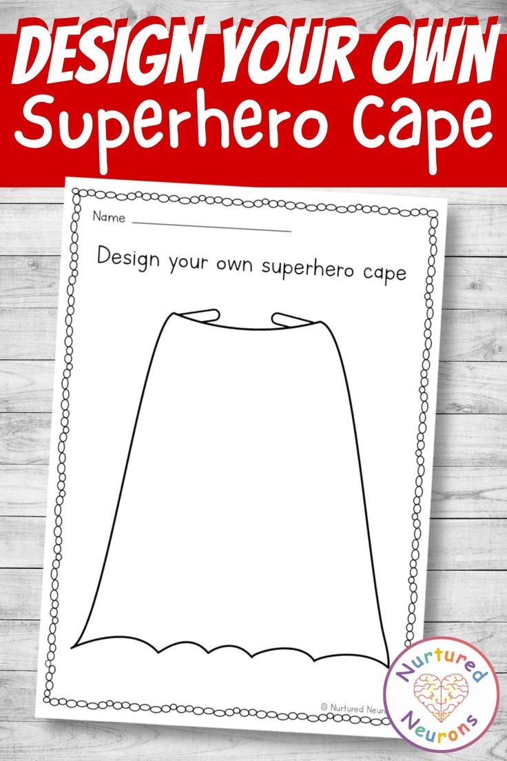 Design Your Own Superhero Cape Printable Template For Kids 