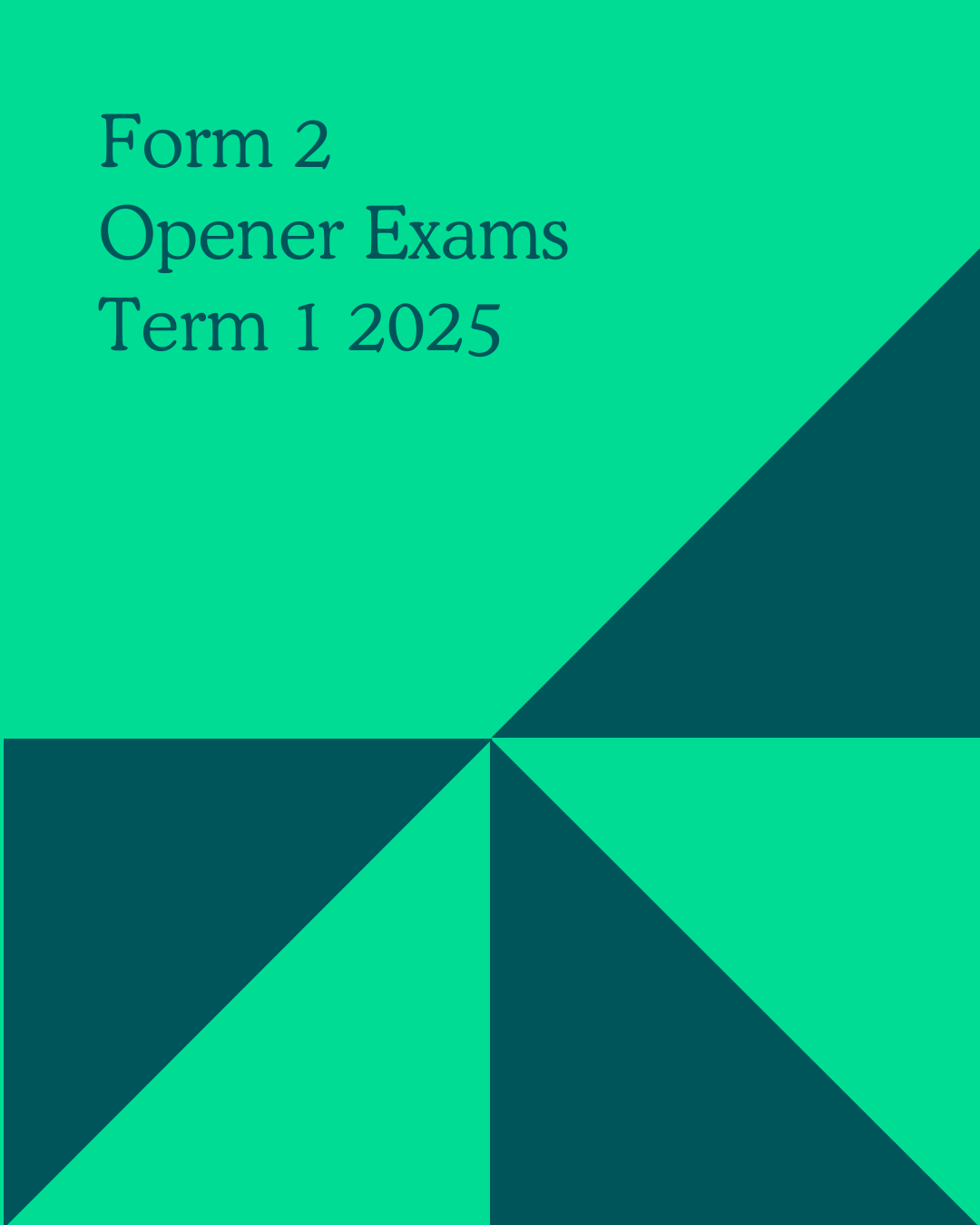 Form 2 Opener Exams
