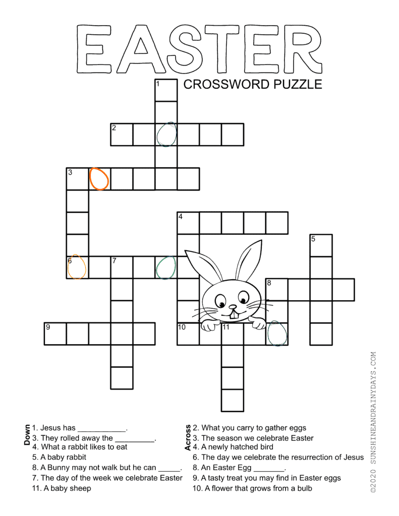 Printable Crossword Puzzles Easter