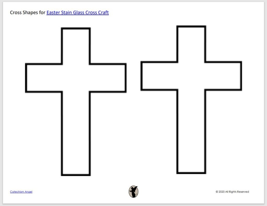 Printable Stained Glass Cross Template