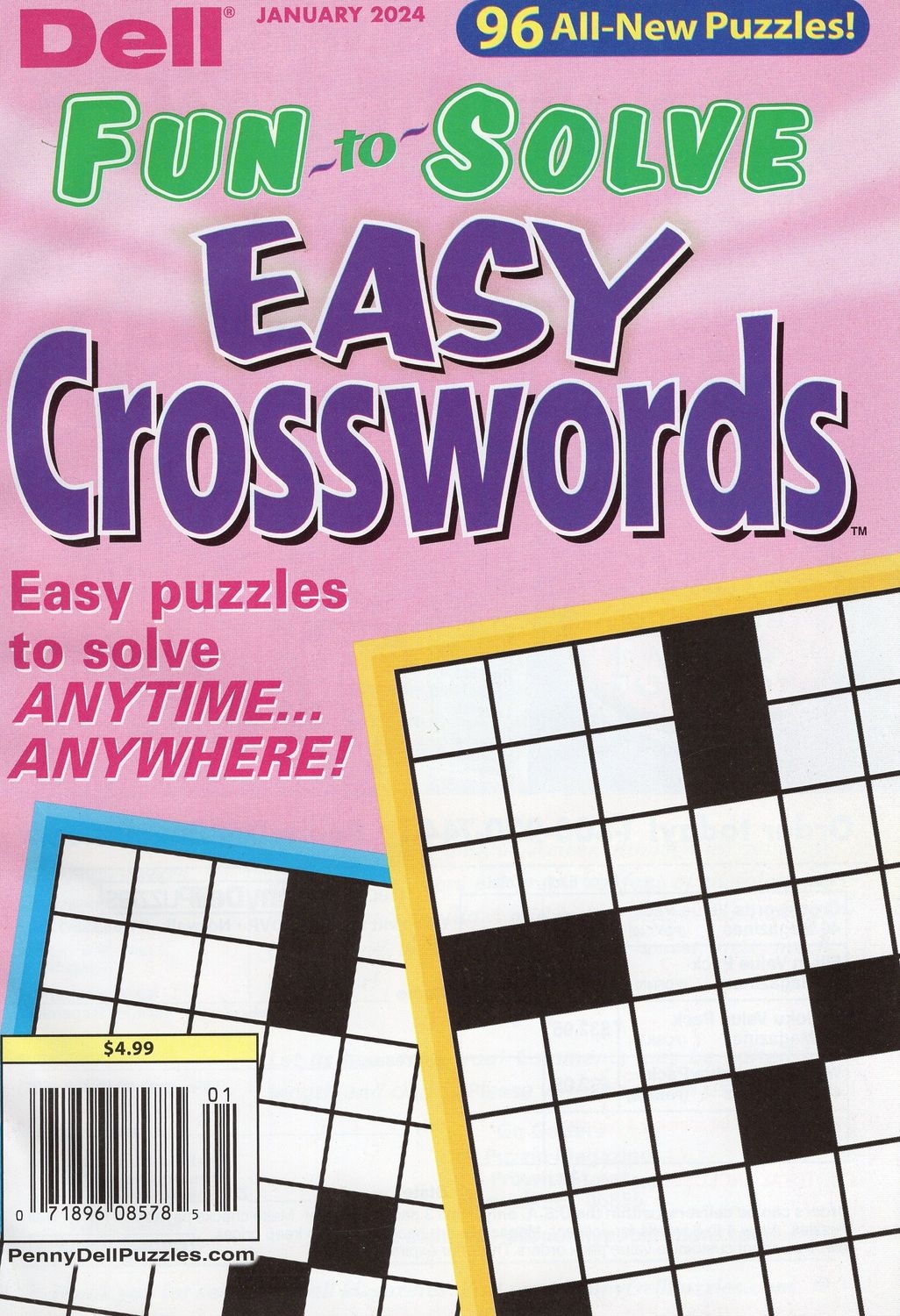 Easy Crossword Puzzles Dell Fun to Solve Easy Crosswords January 