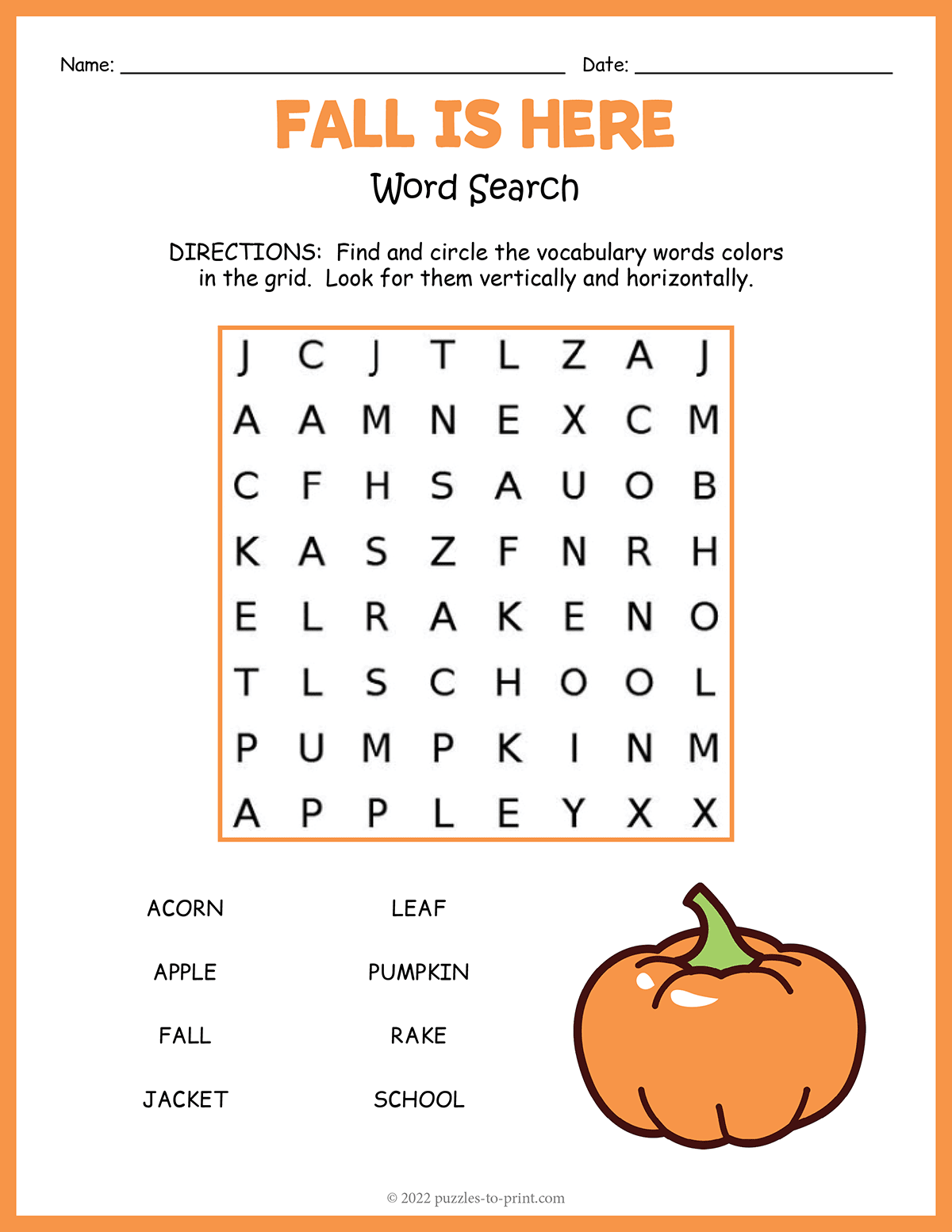 Easy Word Puzzles Printable
