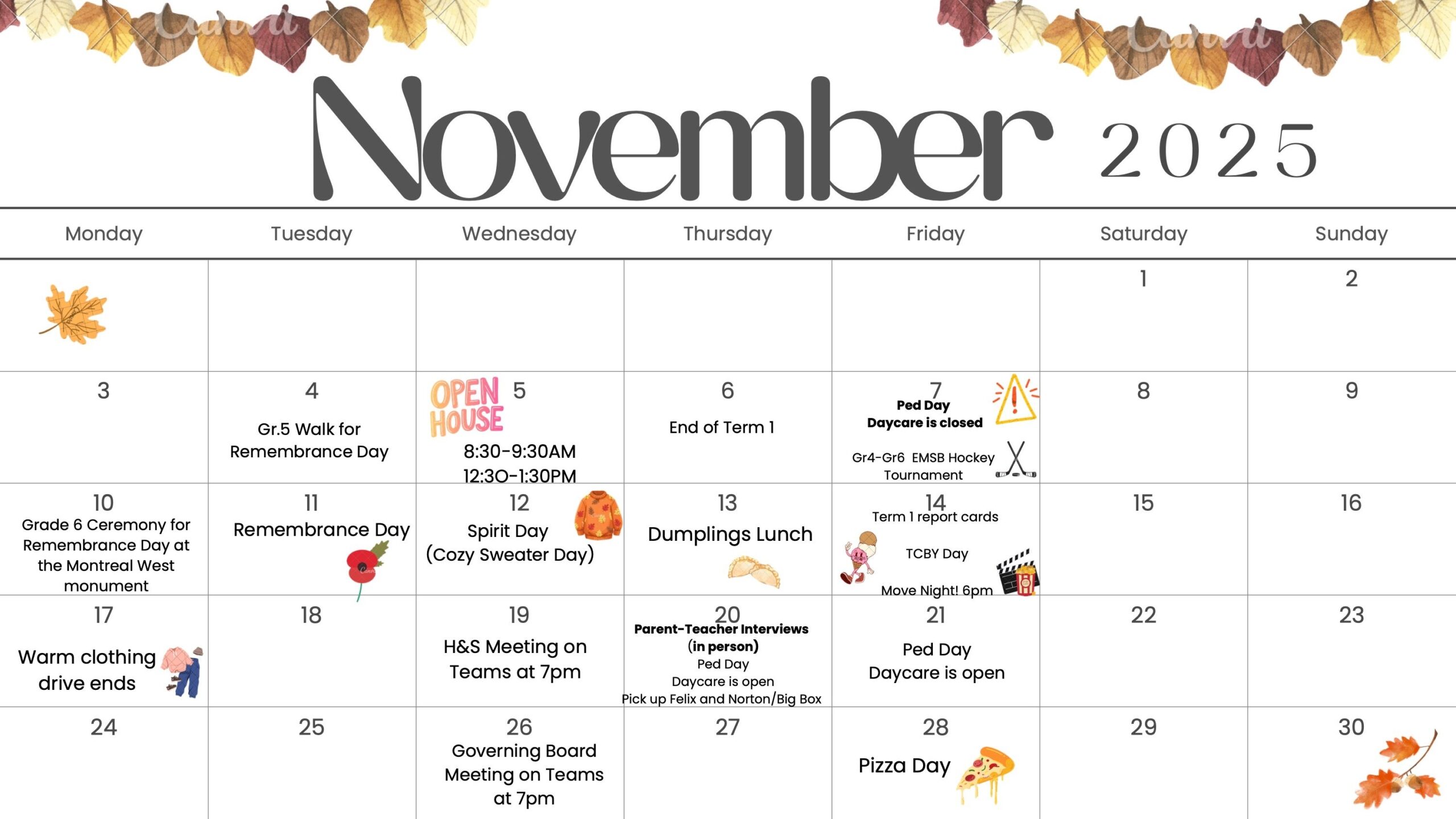 Edinburgh School Calendar