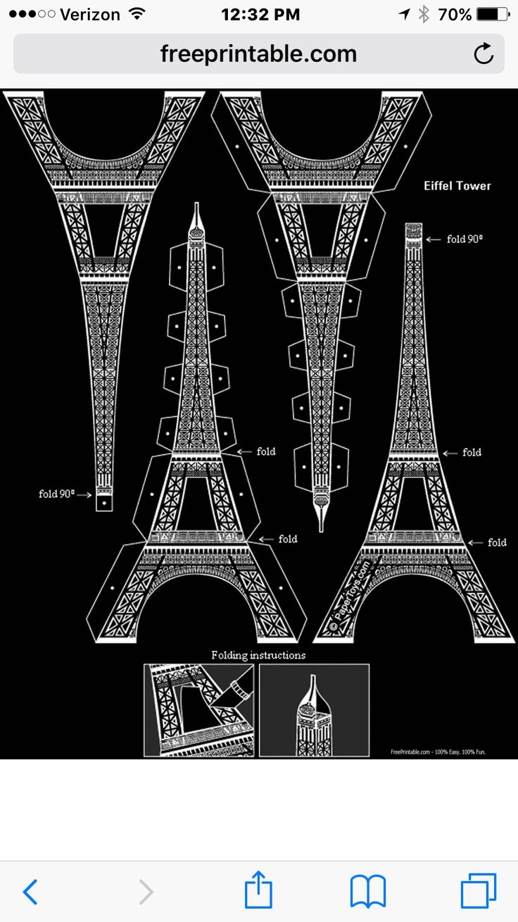 Eiffel Tower Template Printable