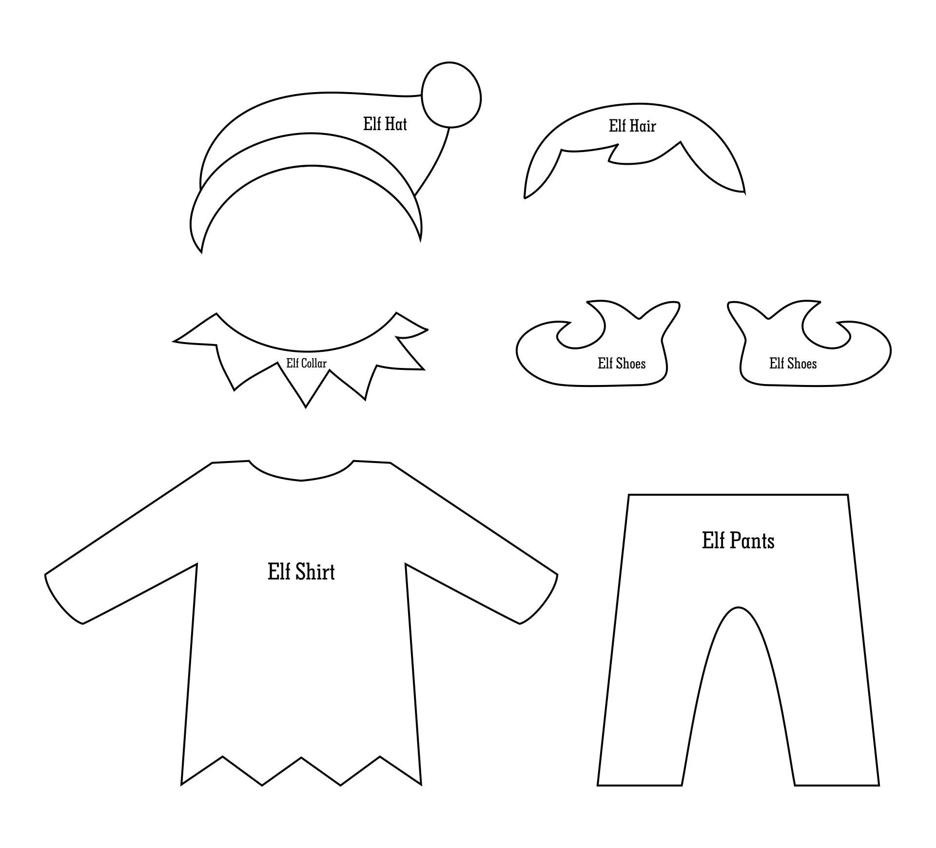 Elf Christmas Templates 17 Free PDF Printables Printablee