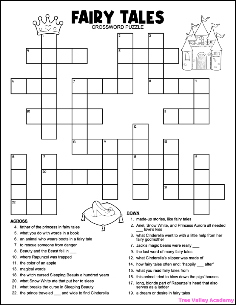 Second Grade Crossword Puzzles Free Printable