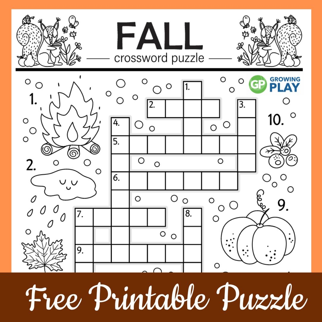 Crossword Puzzles For Fall