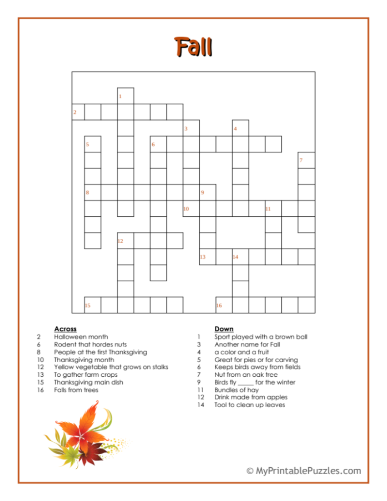 Printable Online Crossword Puzzles
