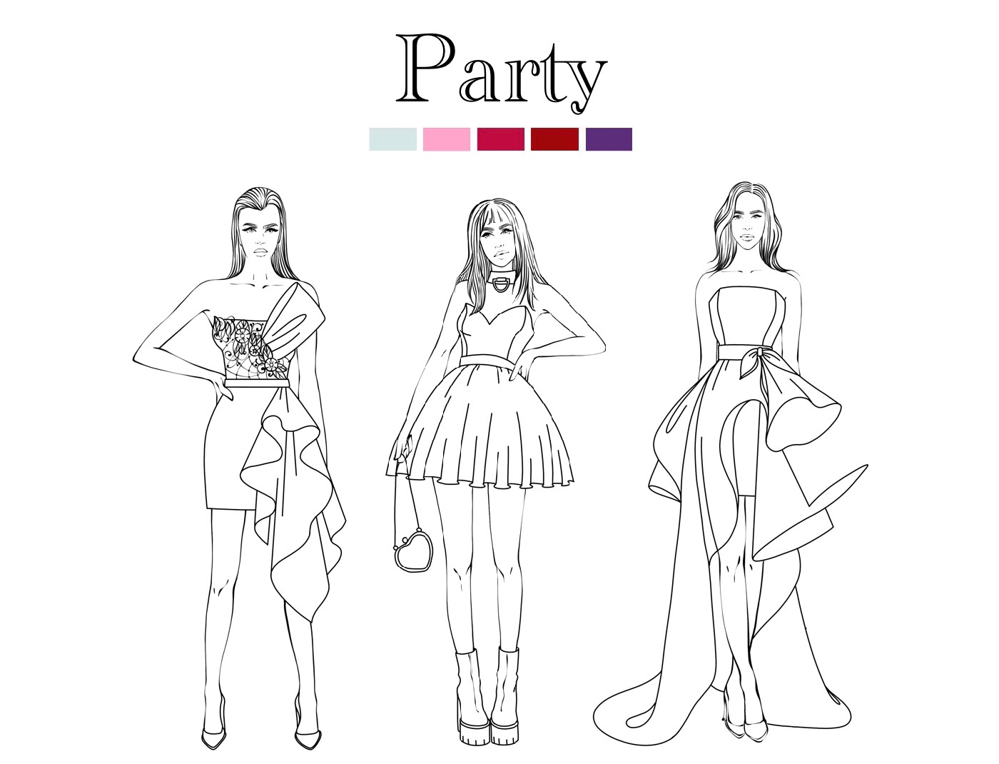 Fashion Coloring 12 Images Behance