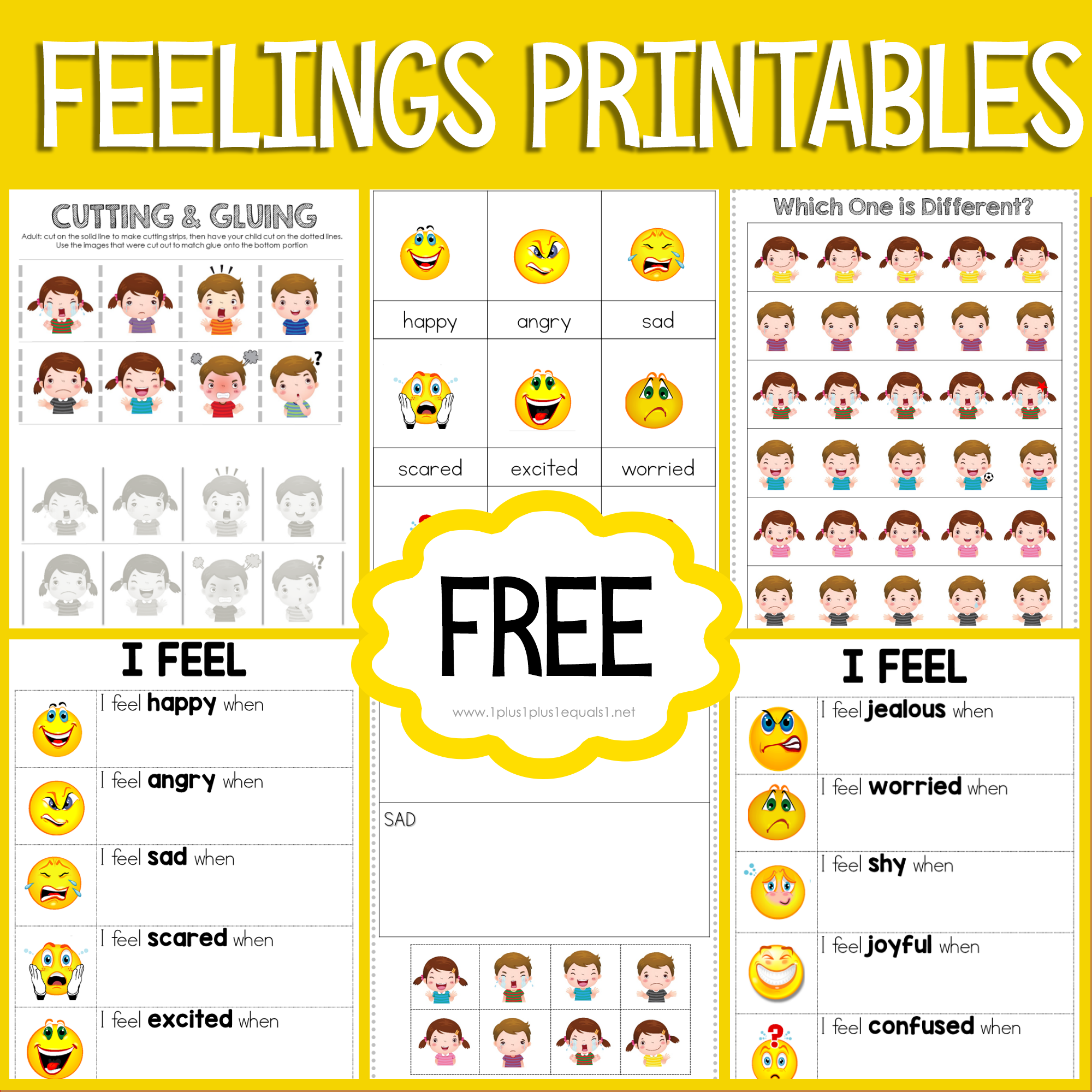 Free Emotions Printables For Kids