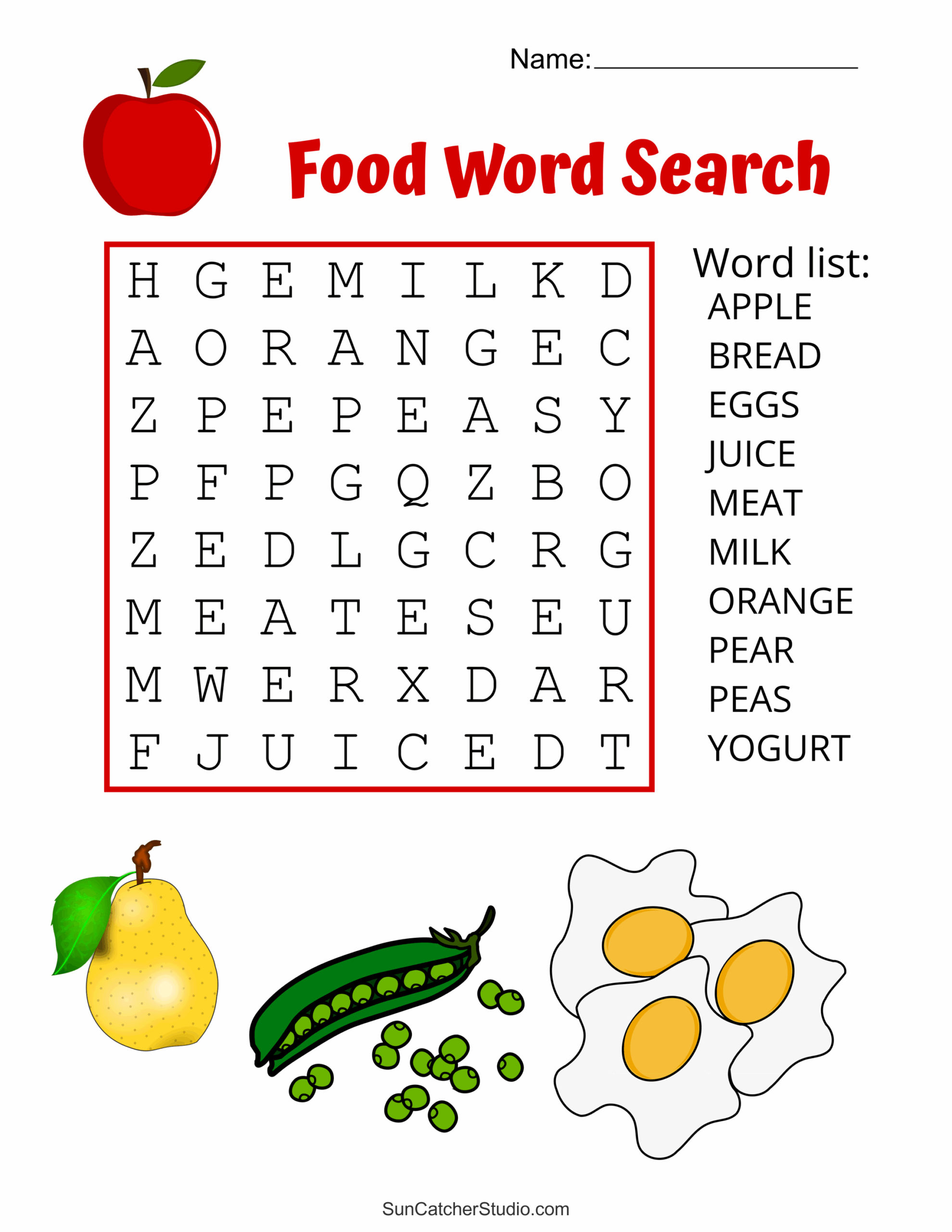 Food Word Search Free Printable Puzzles Free Printables Food Word Search Free Printable Puzzles Free Printables