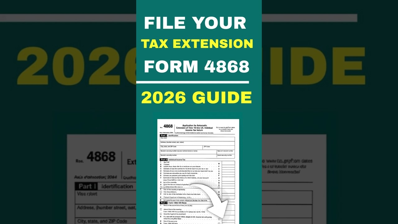 Form 4868 Tax Extension 2026 Quick Guide shorts YouTube Form 4868 Tax Extension 2026 Quick Guide shorts YouTube
