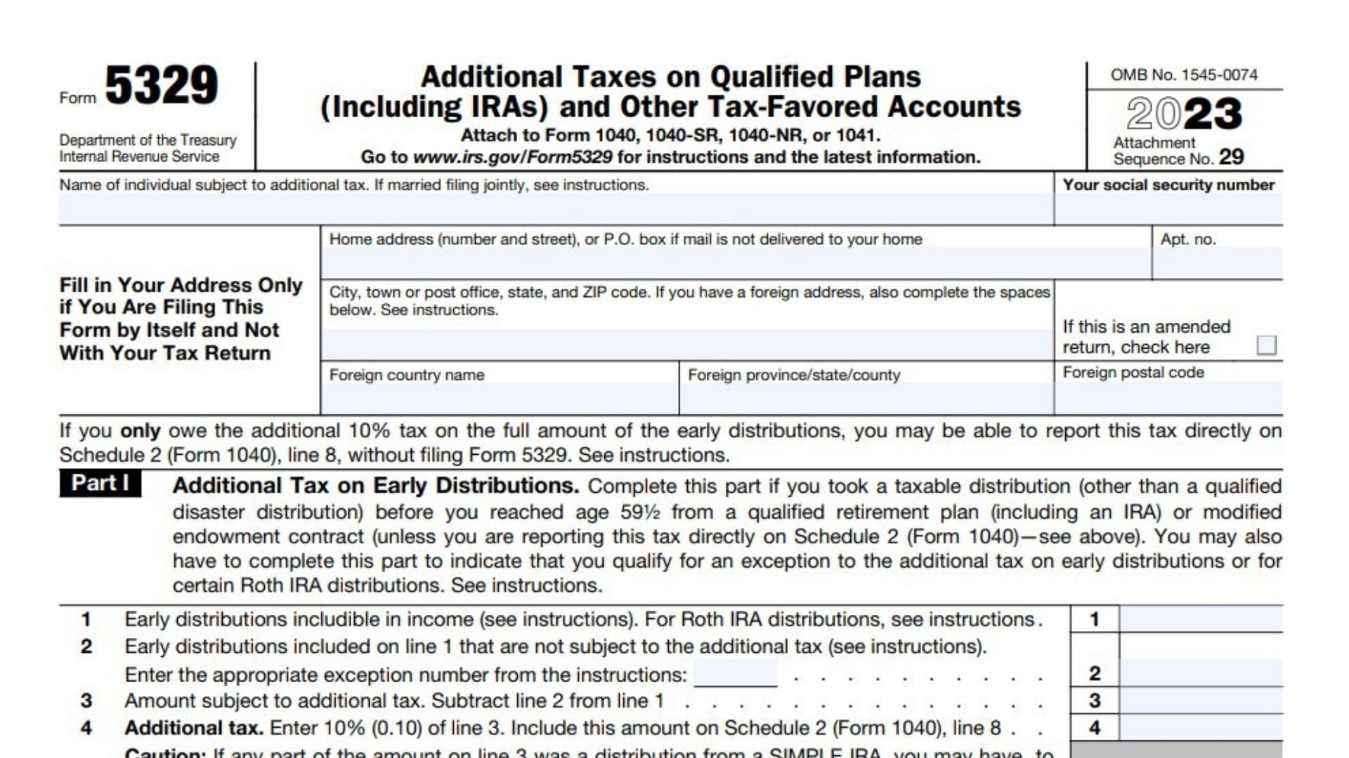 Form 5329 Instructions 2025 2026