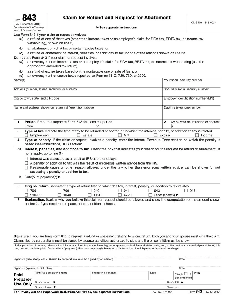 Form 843 Fill And Sign Online With Lumin