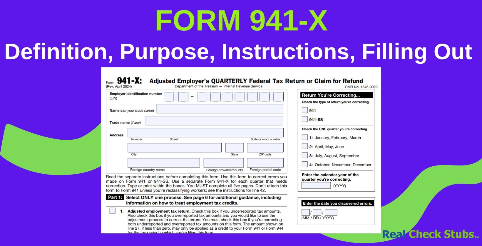 Form 941 X Instructions Purpose Complete File 2025 