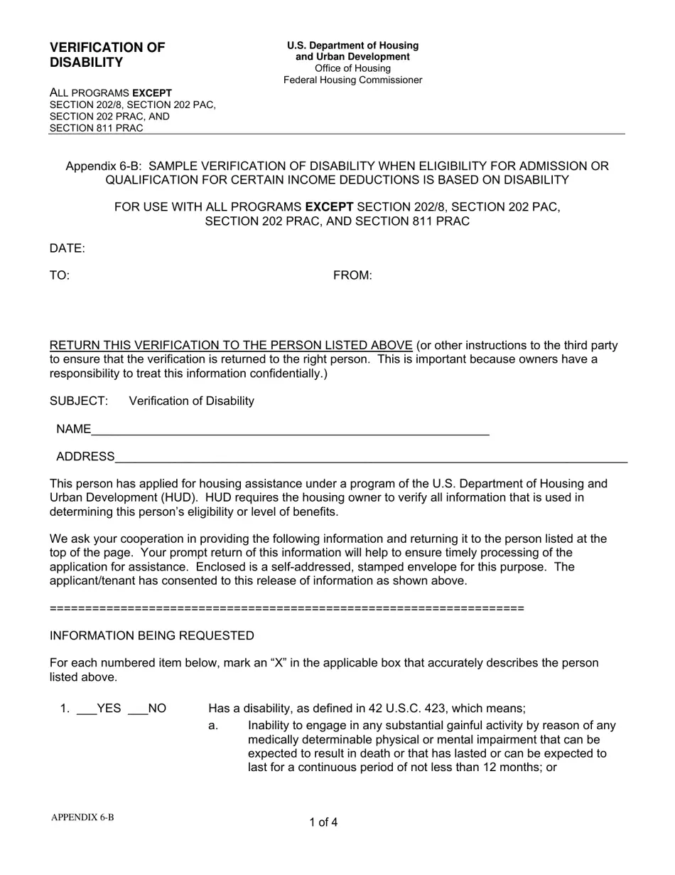 Form HUD 90103 Appendix 6 B Fill Out Sign Online And Download 