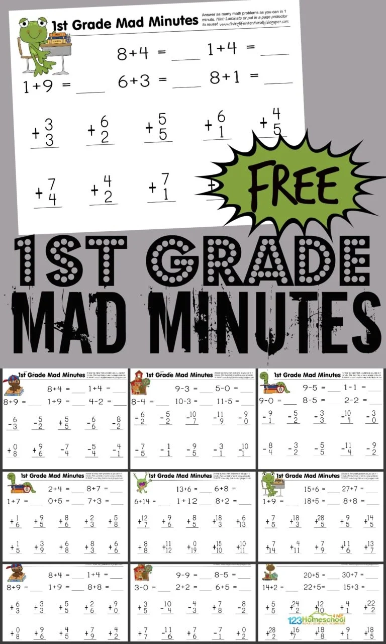 1st Grade Math Worksheets Printable Free