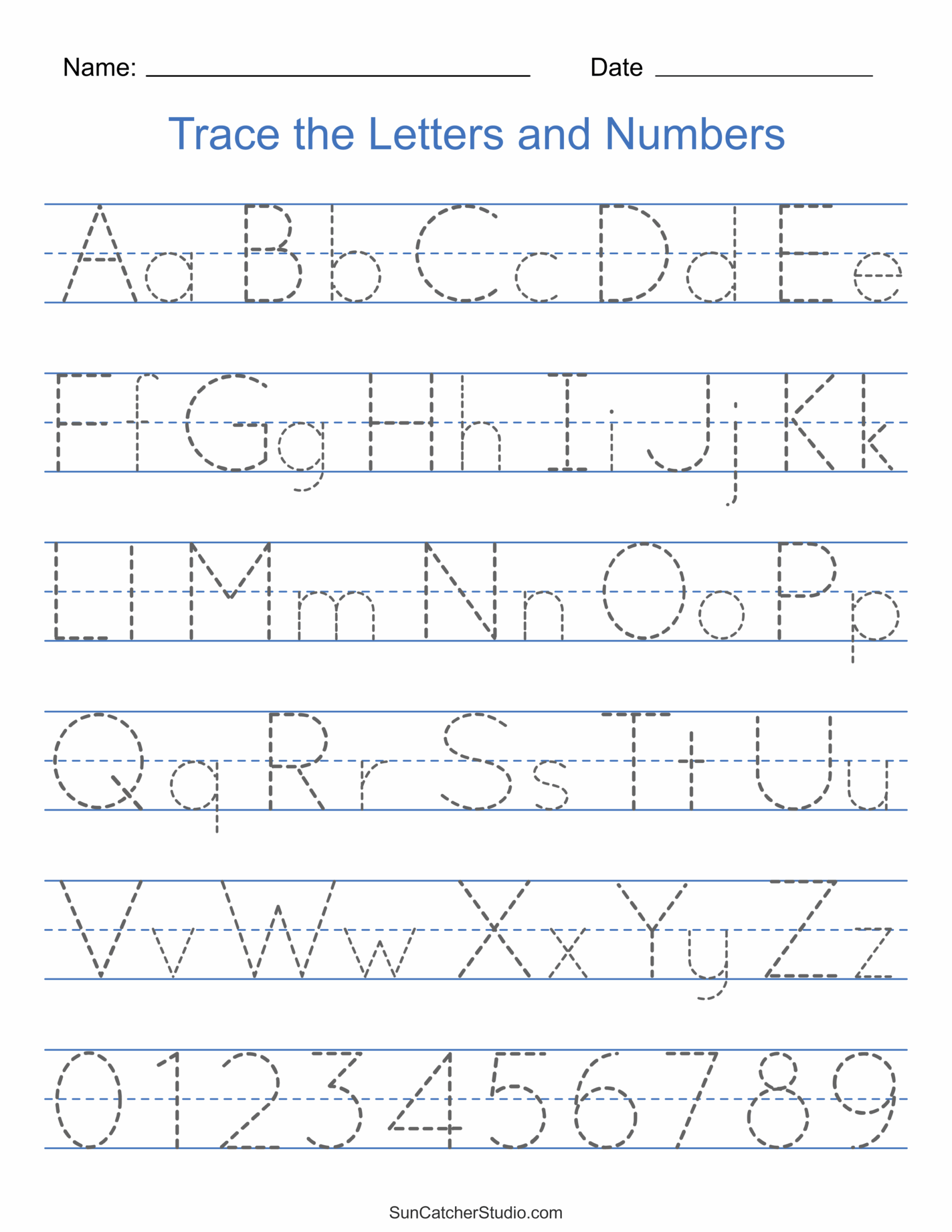 Free Alphabet Trace Worksheet Free Download Free Alphabet Trace 