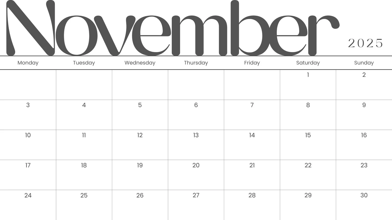 November Calendar Planner Printable Stickers
