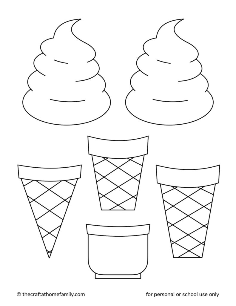 Printable Ice Cream Scoop Template