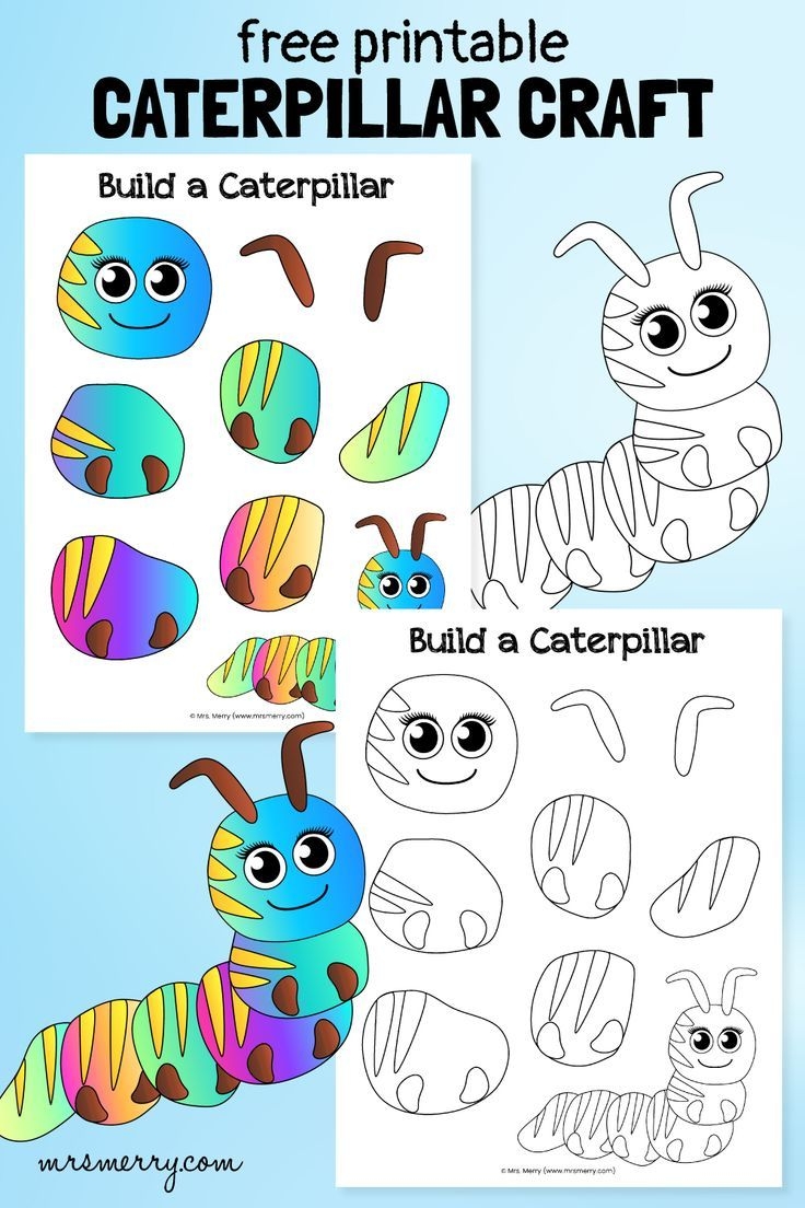 Free Caterpillar Template Craft Printable Make A Caterpillar