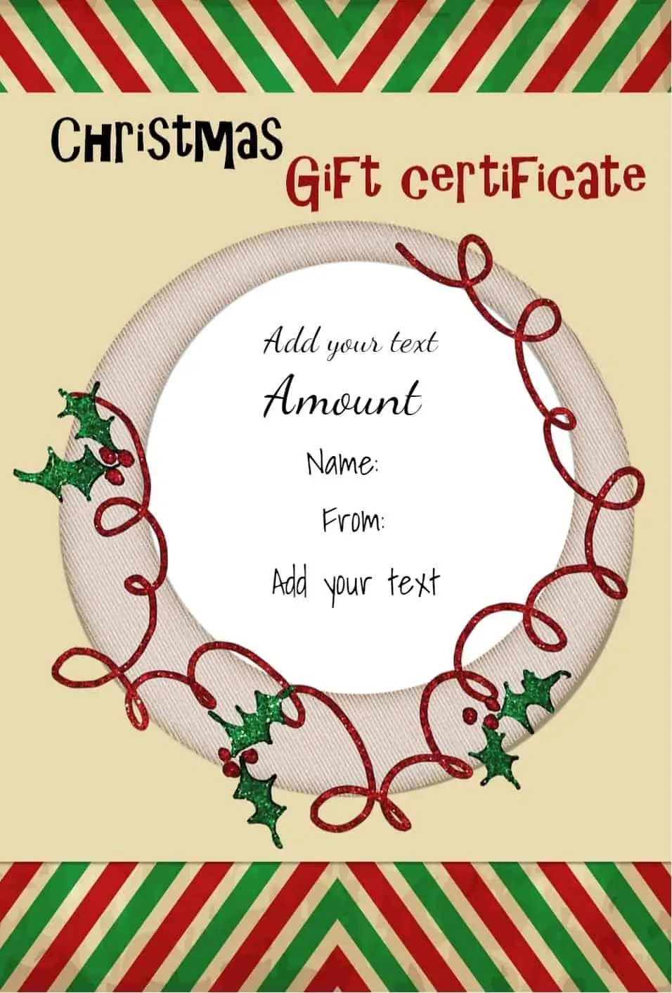 Printable Gift Certificate Template Free