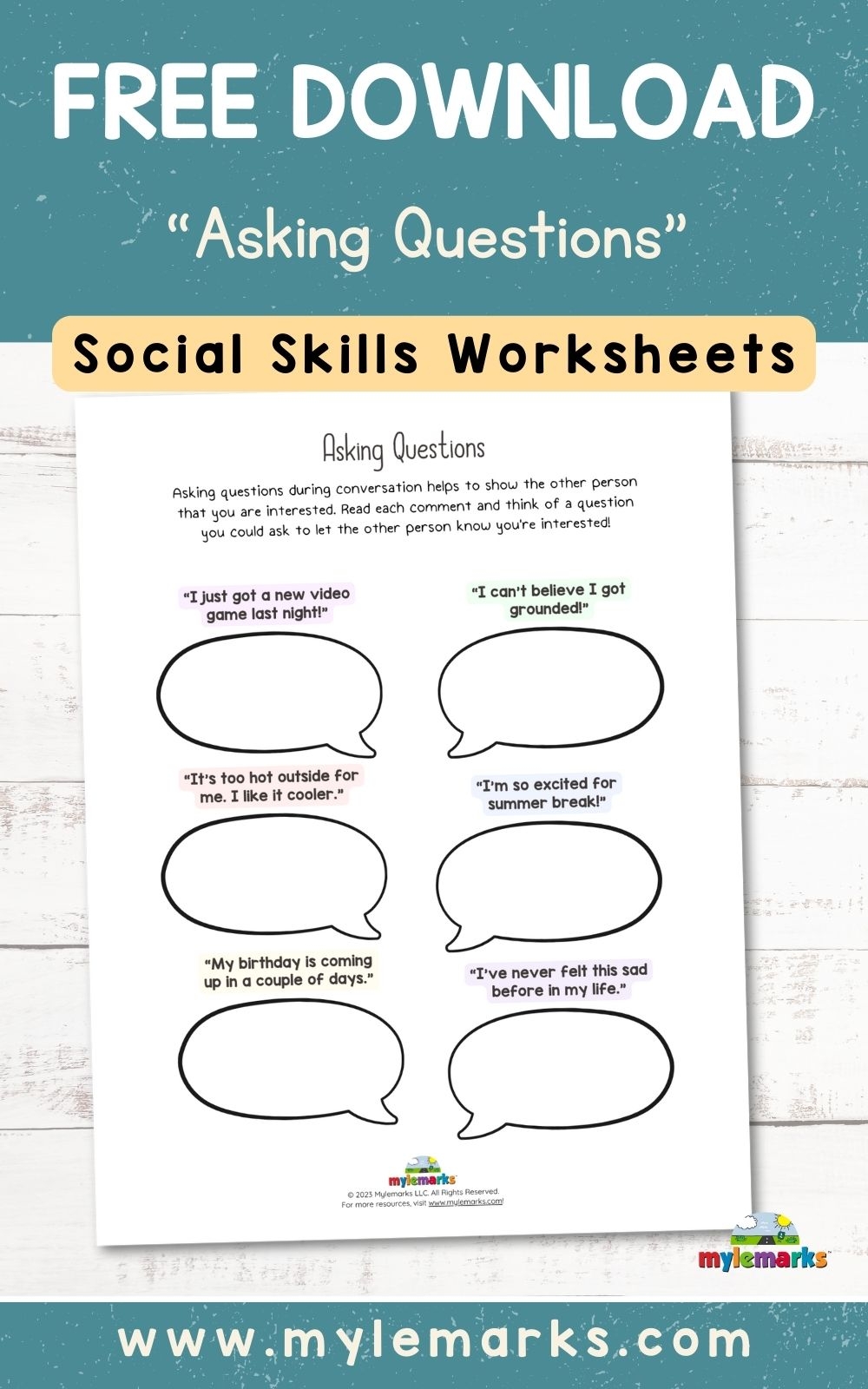 Social Emotional Worksheets For Students