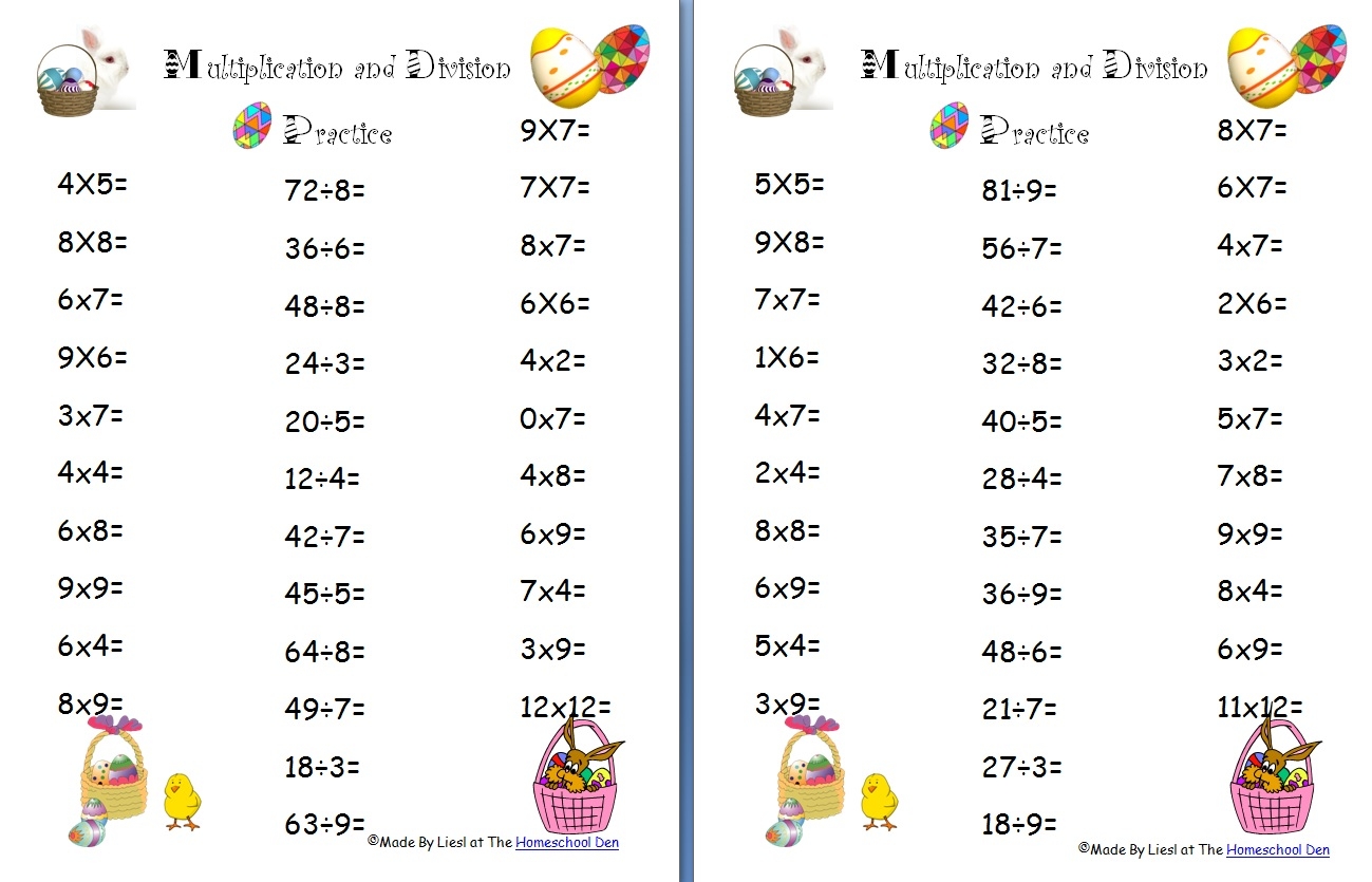 Free Easter Math Worksheets Archives Homeschool Den Worksheets 