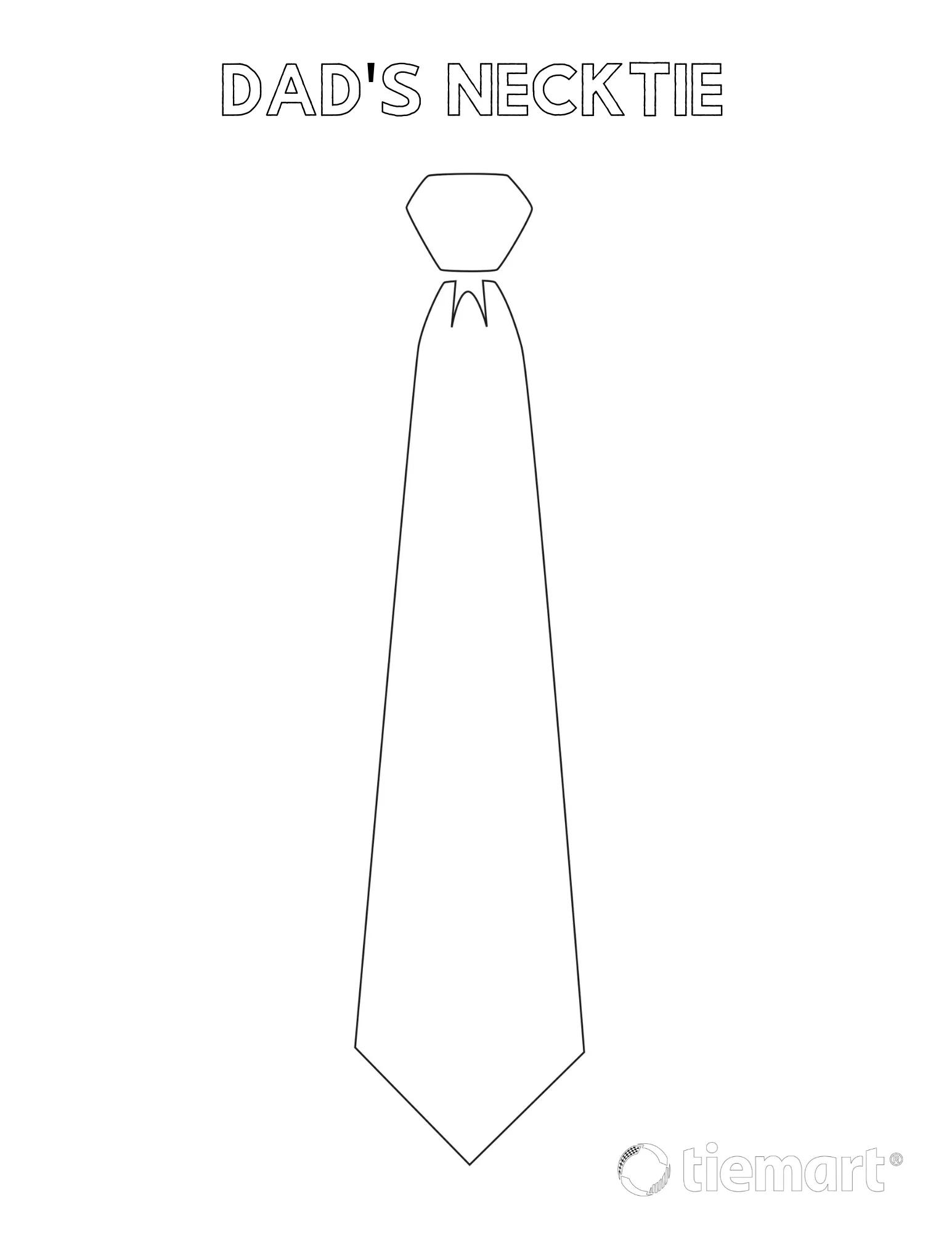 Printable Tie Template