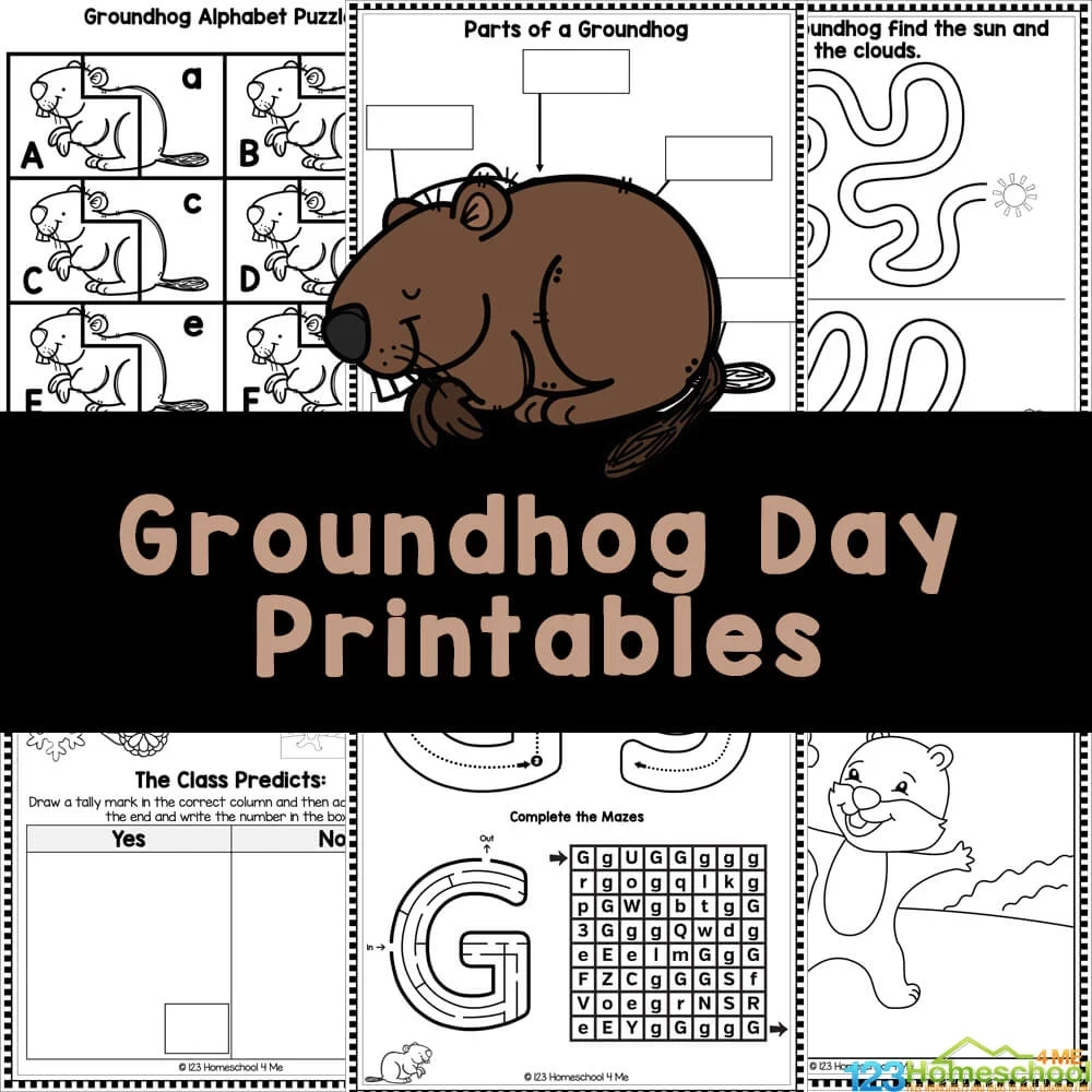 FREE Groundhog Day Printables Worksheets amp FUN 