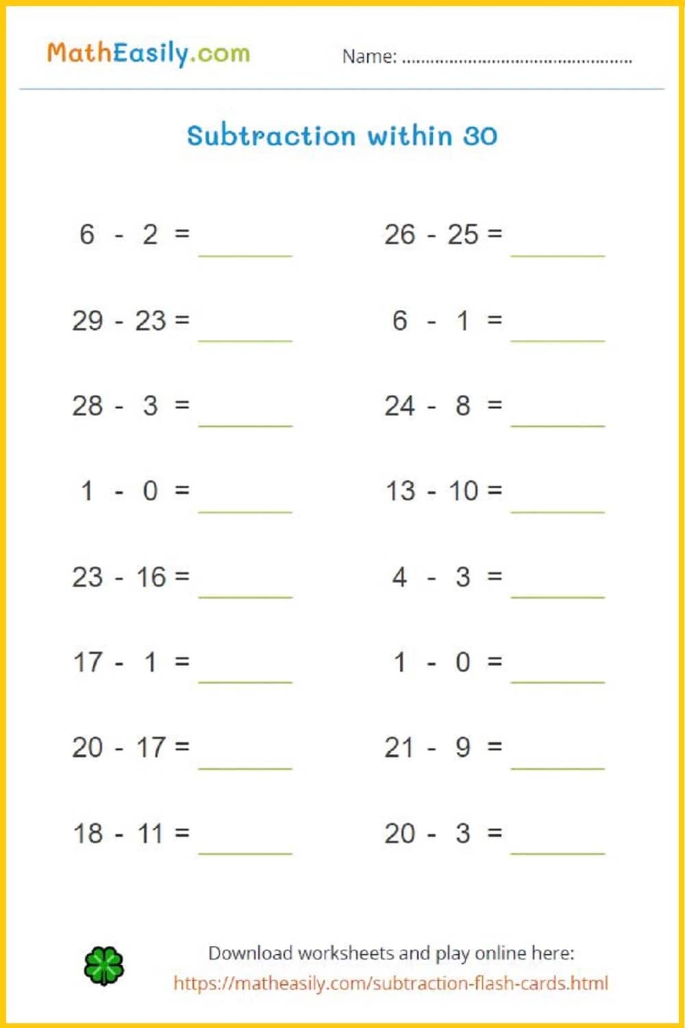 Printable Maths For 7 Year Old