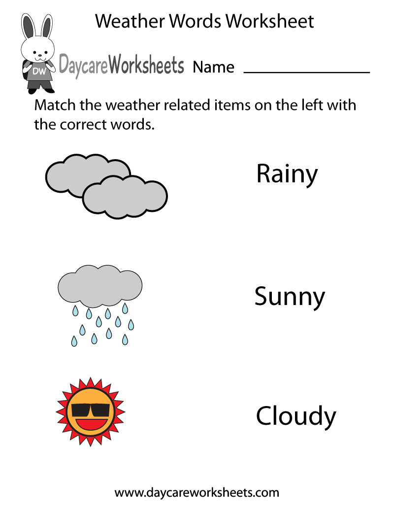 Free Printable Weather Worksheets For Kindergarten