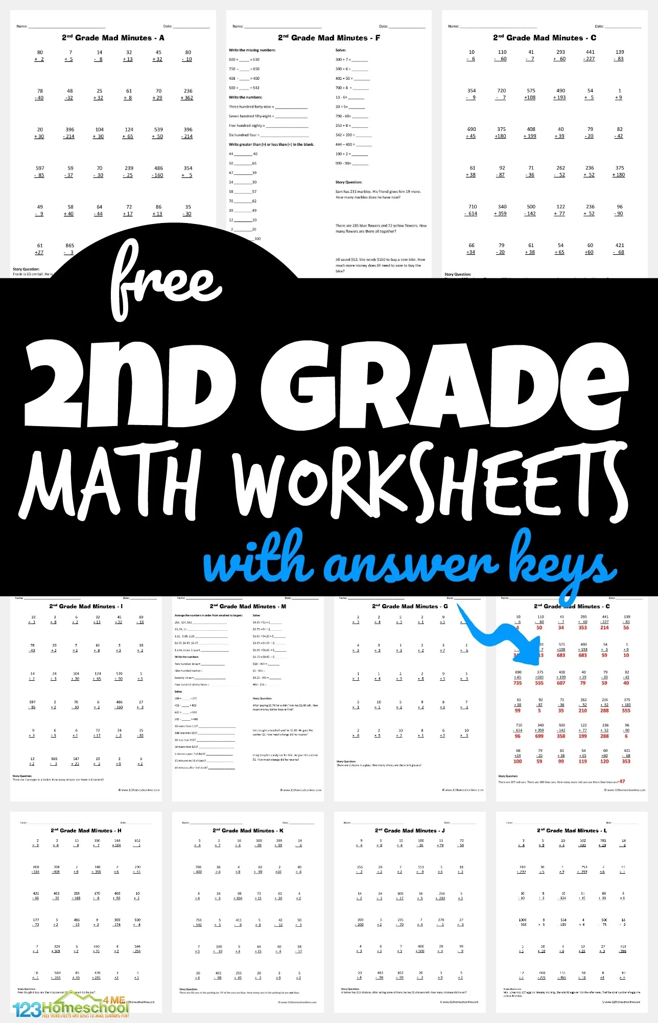 2nd Grade Worksheets Printable Math
