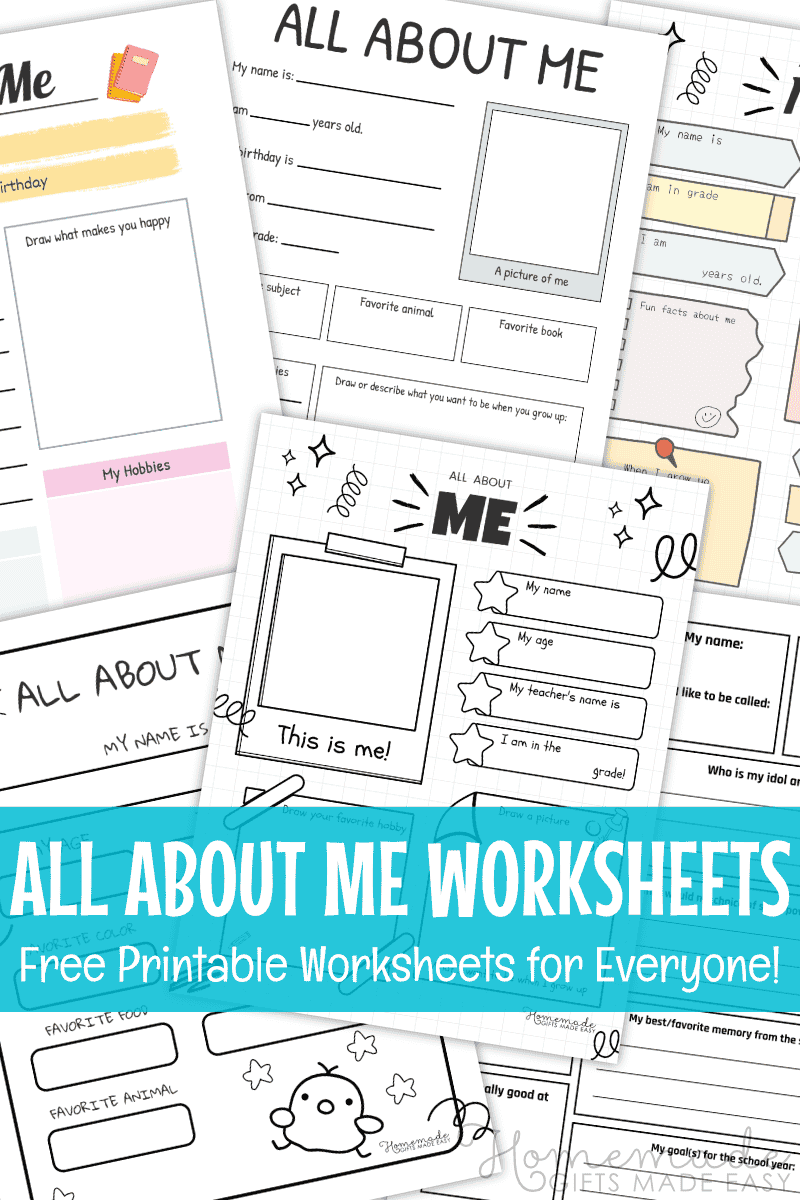 Free Printable All About Me Worksheets For Back To School Free Printable All About Me Worksheets For Back To School