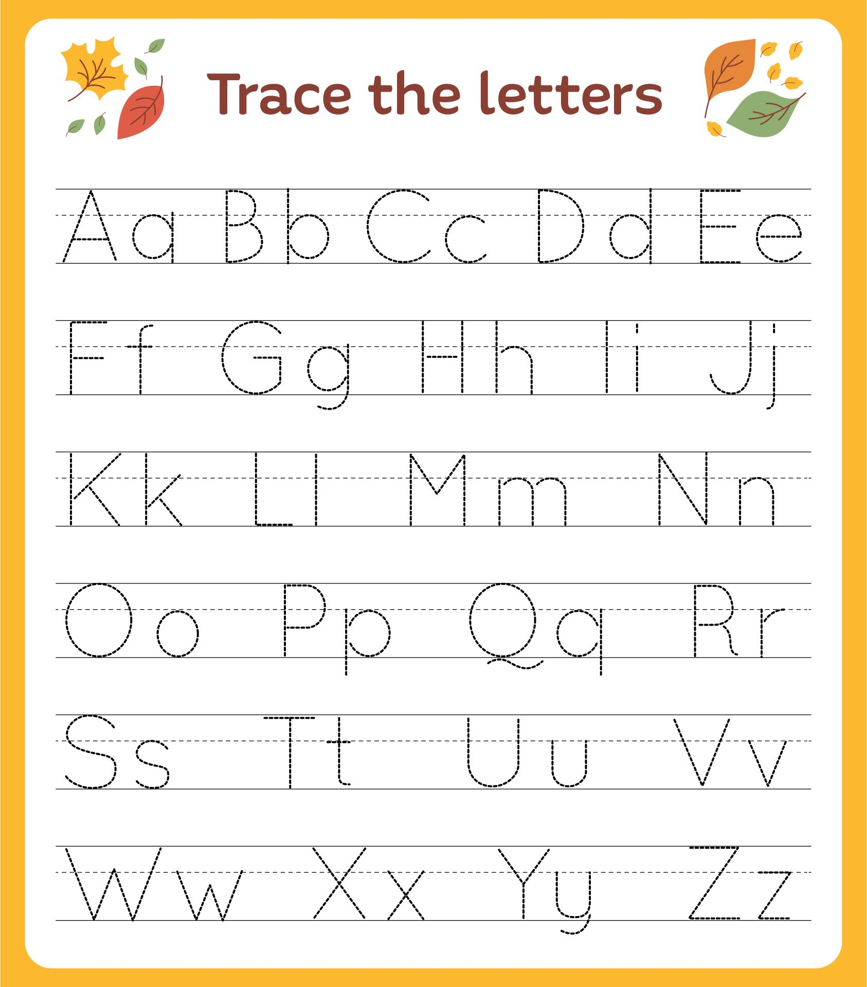 Free Printable Worksheets For Alphabets
